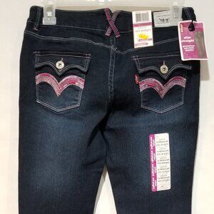 Levi's Kids Dark Blue Jeans with Pink Accents